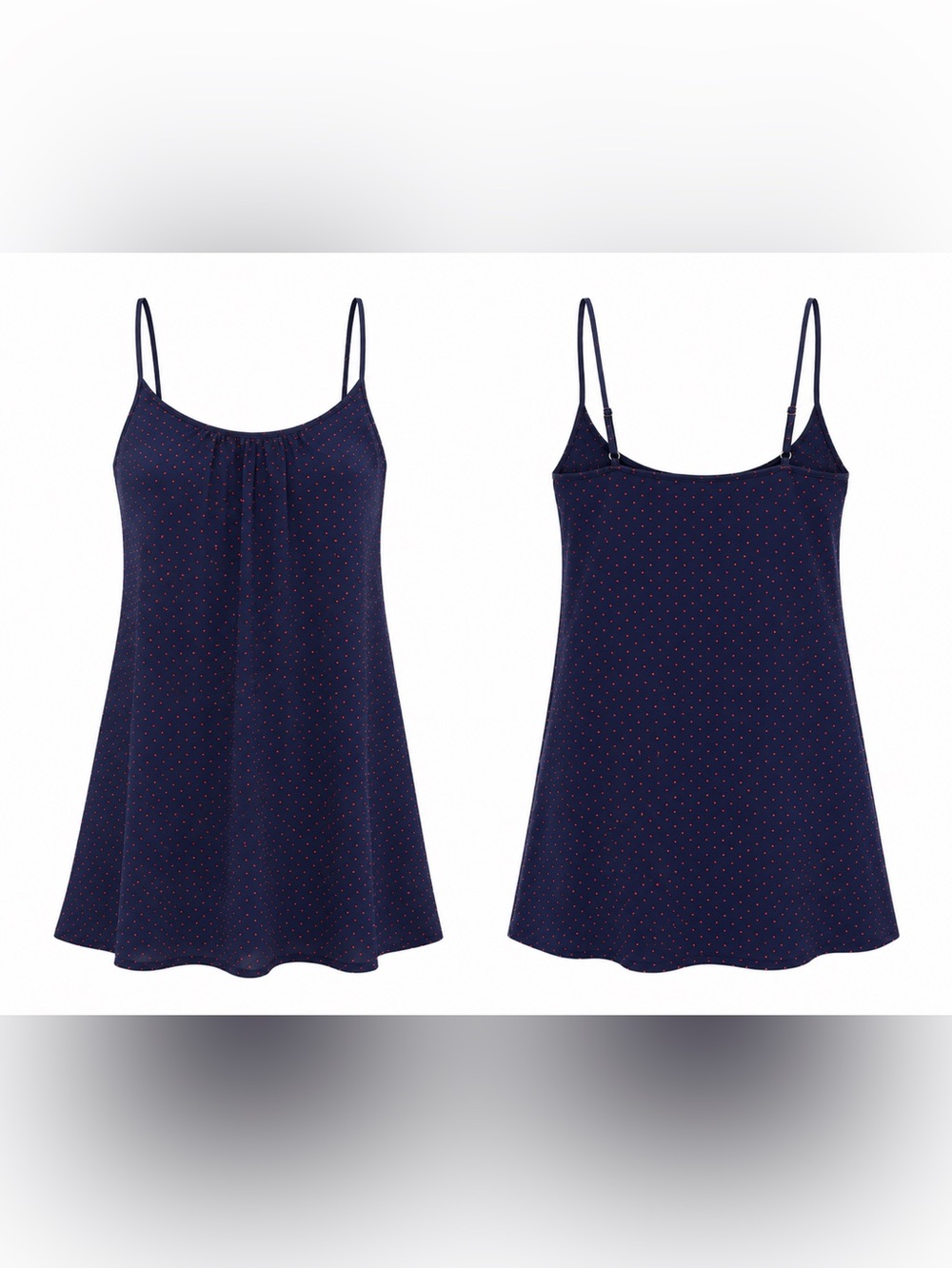 FOREVER 21 POLKA DOT CHEMISE DRESS - NAVY SIZE LARGE (NEW WITH TAGS) A18